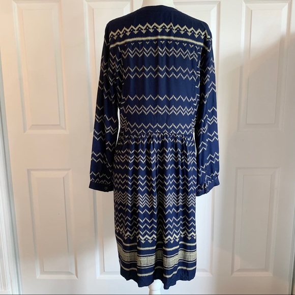 Anthro Holding Horses Navy Boho Babydoll Dress - Picture 5 of 6